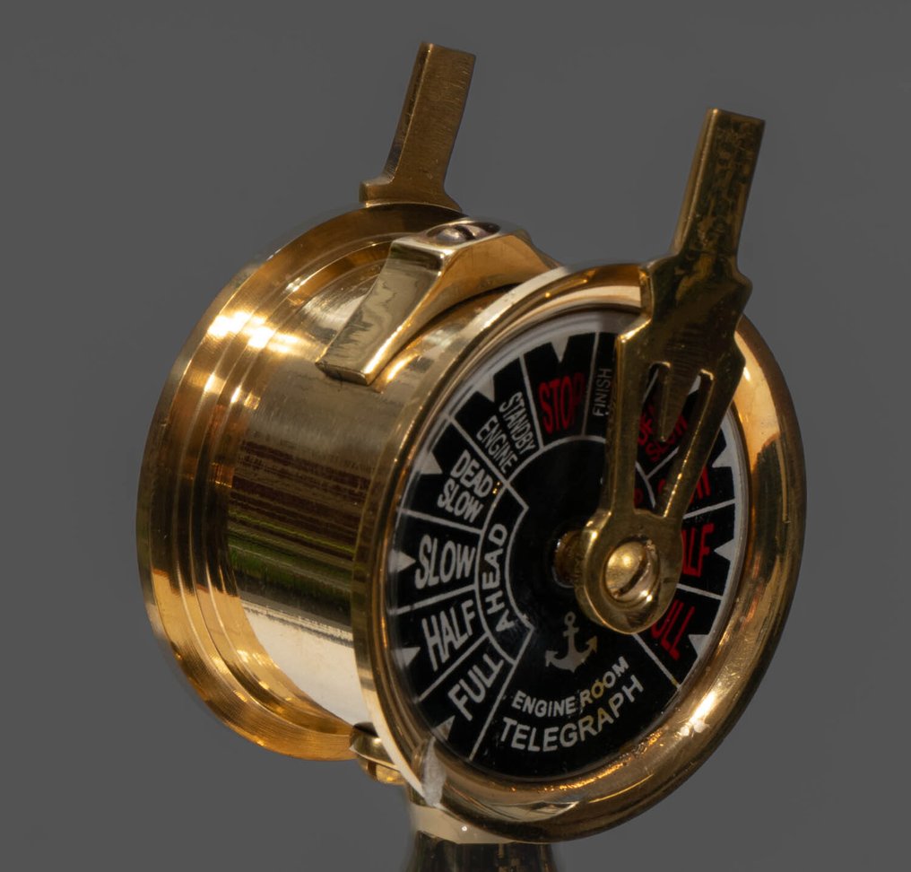船上的电报 - Maschinen-Telegraph - 木, 黄铜 - 21世纪 #1.0