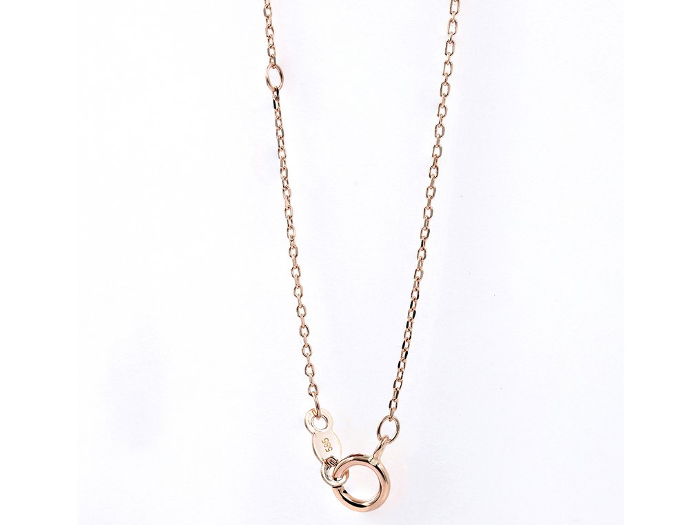 Κολιέ με μενταγιόν - 14 καράτια Ροζ χρυσό -  0.52ct. tw. Διαμάντι (Φυσικό)  #4.3