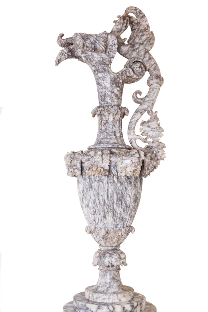 花瓶 (2)  - 雪花石膏 - 宏伟的底座（高度230厘米） #2.1