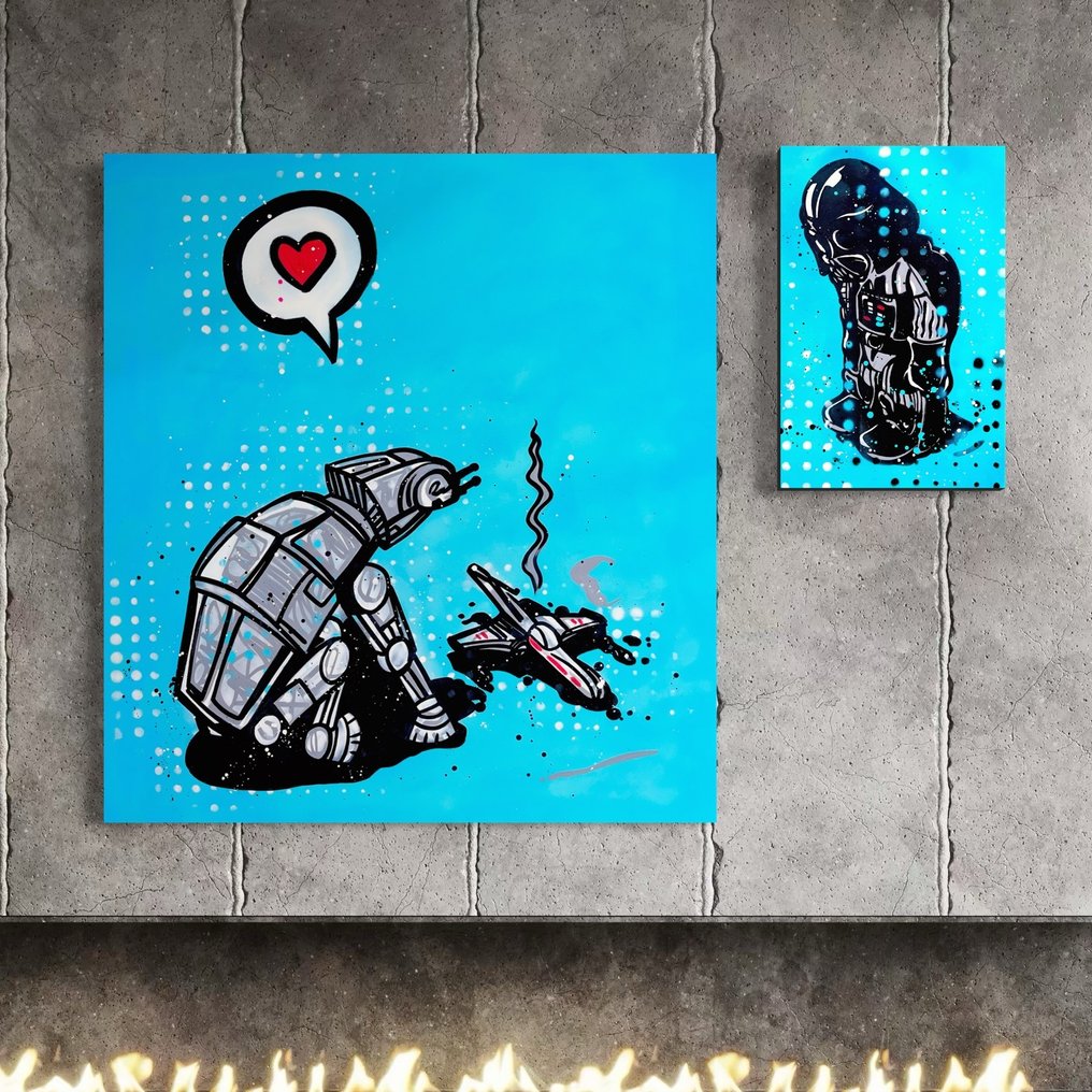 Moabit - Darth Vader VS AT AT Walker X Fetch /Diptych/ XL #1.0