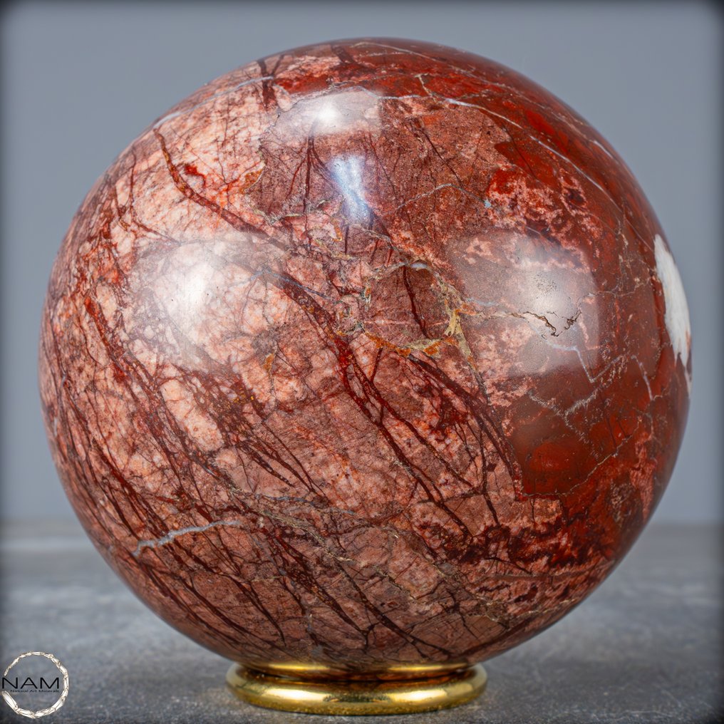 Natural Rare Red Jasper-Quartz Sphere, Himalaya- 1630.11 g #1.0