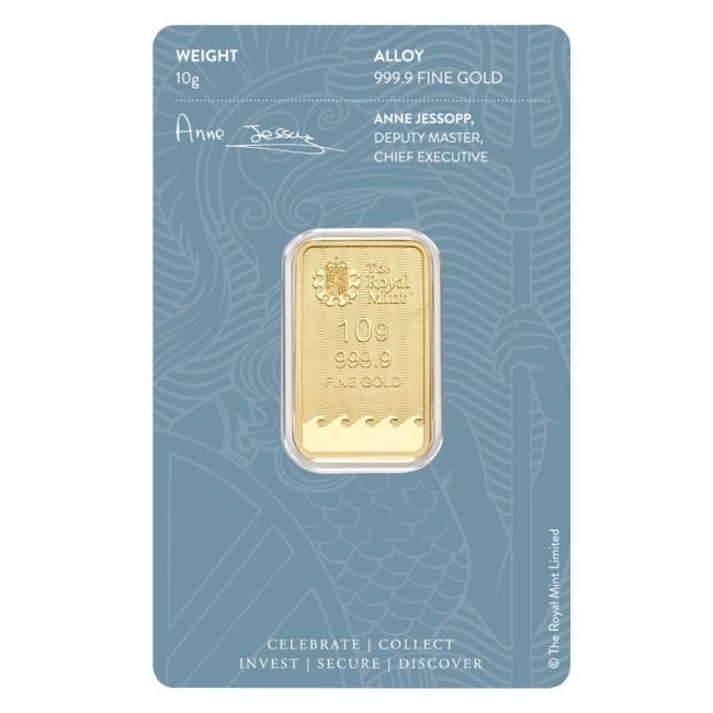 10 grammi - Oro - 10 Gram 9999 Britannia Royal Mint Fine Gold Bar - Sigillato e con certificato #1.0