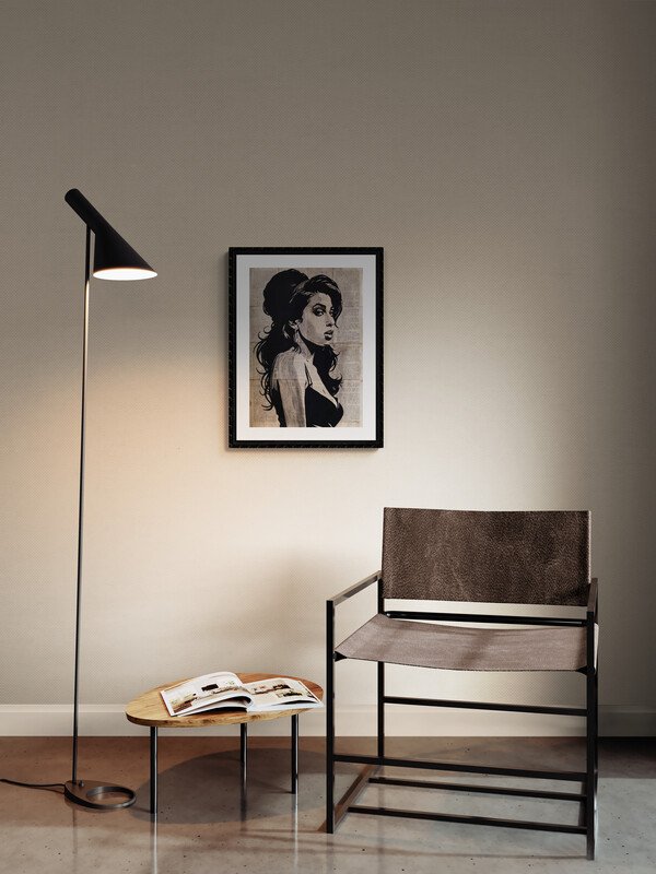 Boriani - Amy Winehouse on vintage book paper 4/20 #1.0