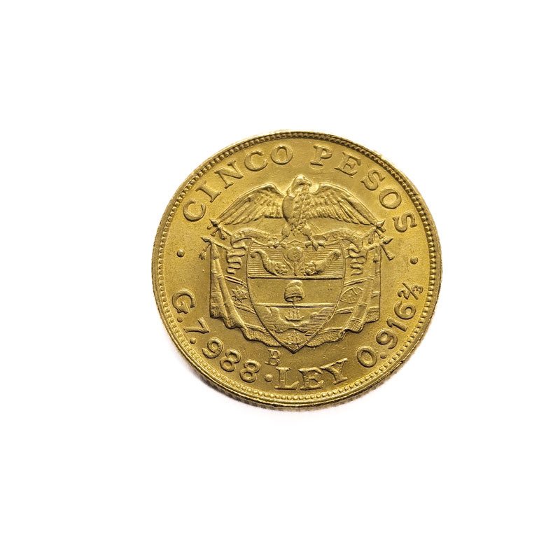 哥倫比亞. 5 Pesos 1924 Simon Bolivar #1.0