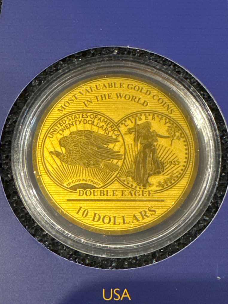 Salomonseilanden. 10 Dollars 2019 Double Eagle 1933, 1/100 Oz (.999) (Zonder minimumprijs) #1.0