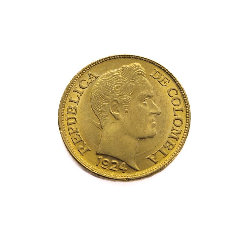 哥倫比亞. 5 Pesos 1924 Simon Bolivar #1.0