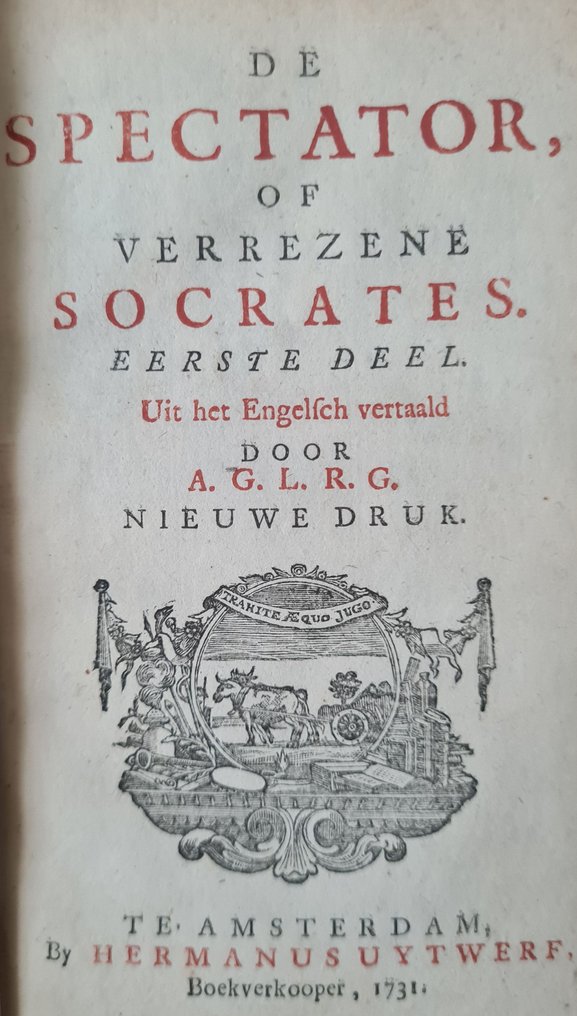 R Steele; J Addison; Pieter Le Clercq e.a. - De spectator, of verrezene Socrates - 1731 #2.1
