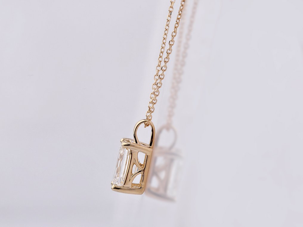 χωρίς τιμή ασφαλείας - Κολιέ με μενταγιόν - 14 καράτια Κίτρινο χρυσό - 2.01ct. tw. Διαμάντι (Εργαστηριακής καλλιέργειας) #4.3