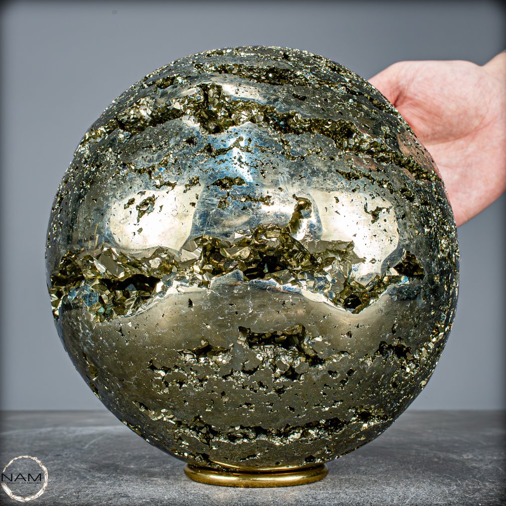 Ensiluokkainen luonnollinen kultainen piidiitti Sphere- 10872.55 g #1.0