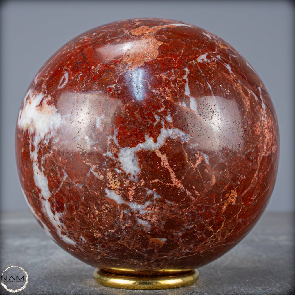 Natural Rare Red Jasper-Quartz Sphere, Himalaya- 1630.11 g #3.2