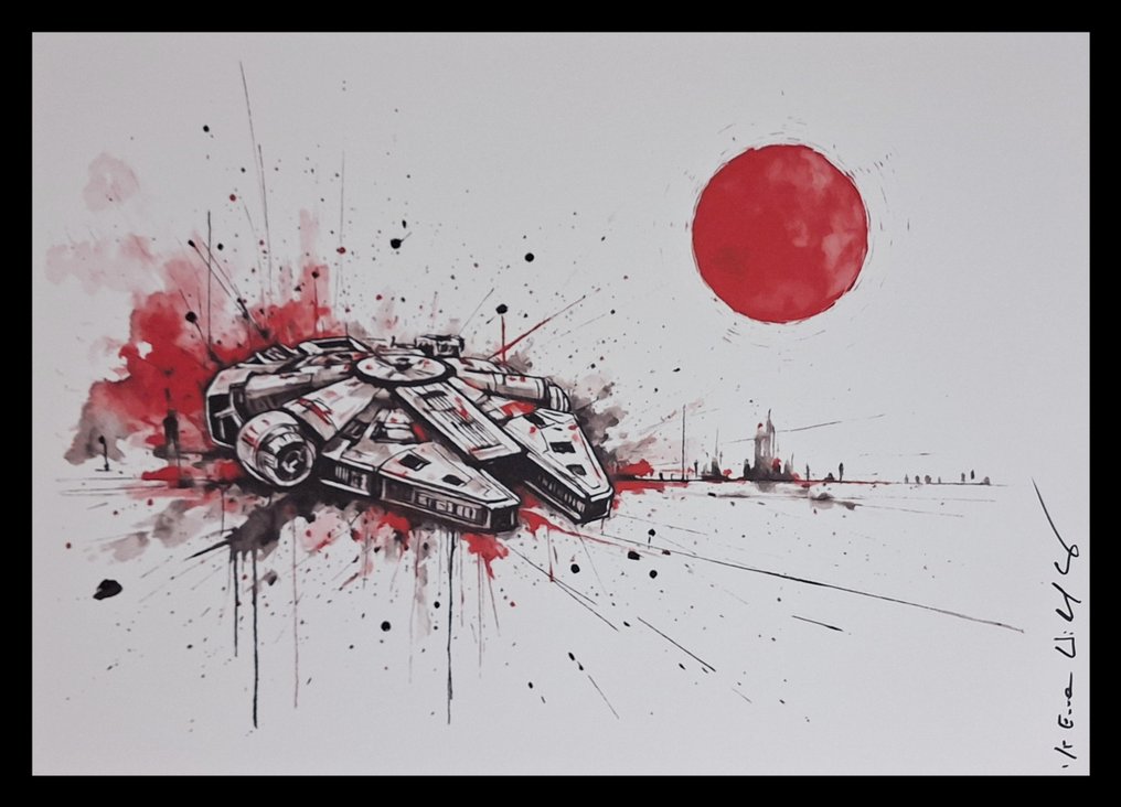 Millennium Falcon - Series " Tokyo Pop Icons "  by Emma Wildfang - Large size #1.0