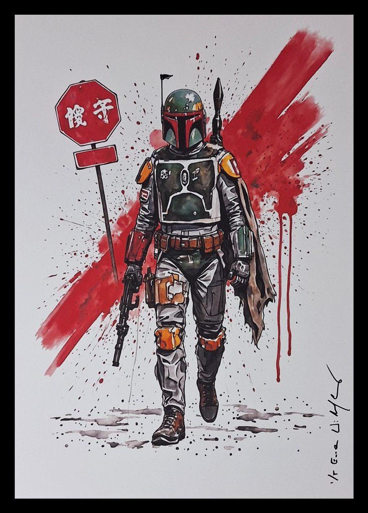 Boba Fett - Series " Tokyo Pop Icons "  by Emma Wildfang - Large size #1.0