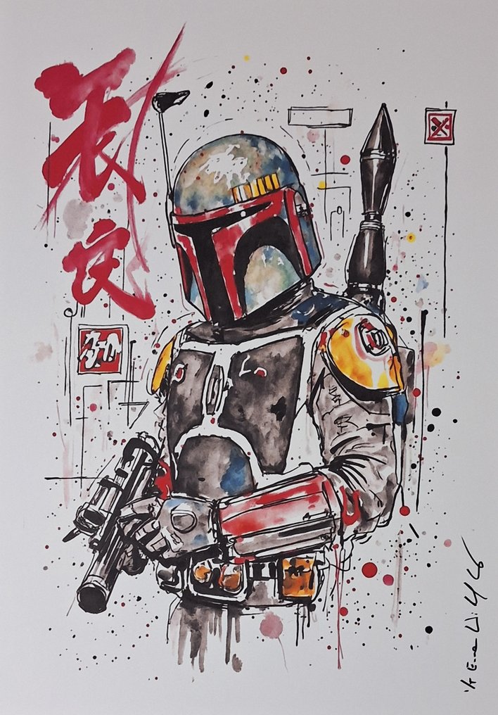 Boba Fett - Series " Tokyo Pop Icons " by Emma Wildfang - Large size #3.2