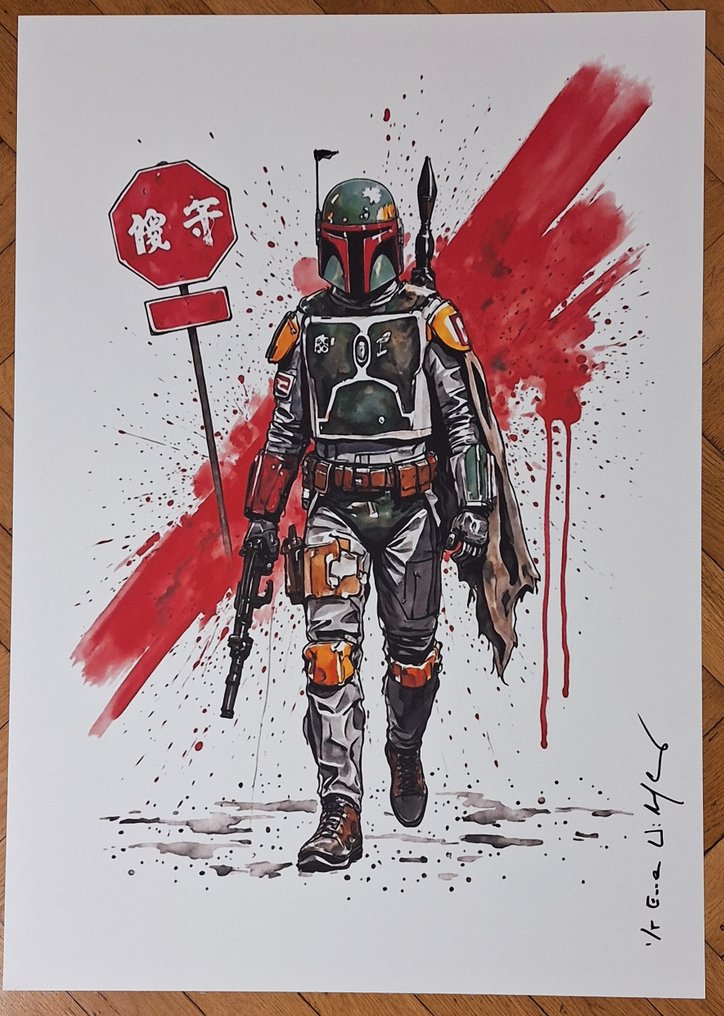 Boba Fett - Series " Tokyo Pop Icons "  by Emma Wildfang - Large size #1.0