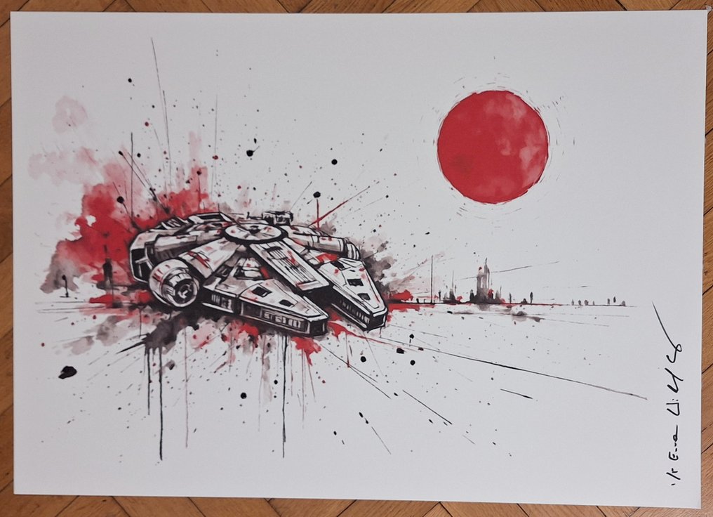 Millennium Falcon - Series " Tokyo Pop Icons "  by Emma Wildfang - Large size #1.0
