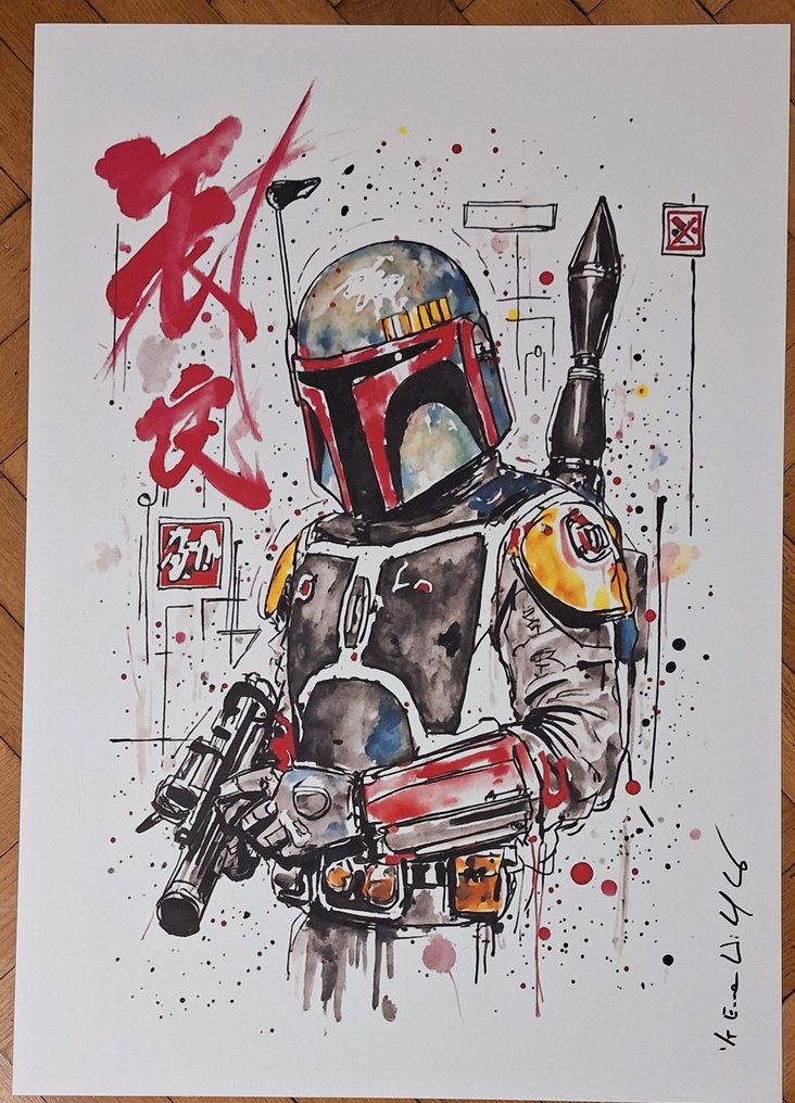 Boba Fett - Series " Tokyo Pop Icons " by Emma Wildfang - Large size #1.0