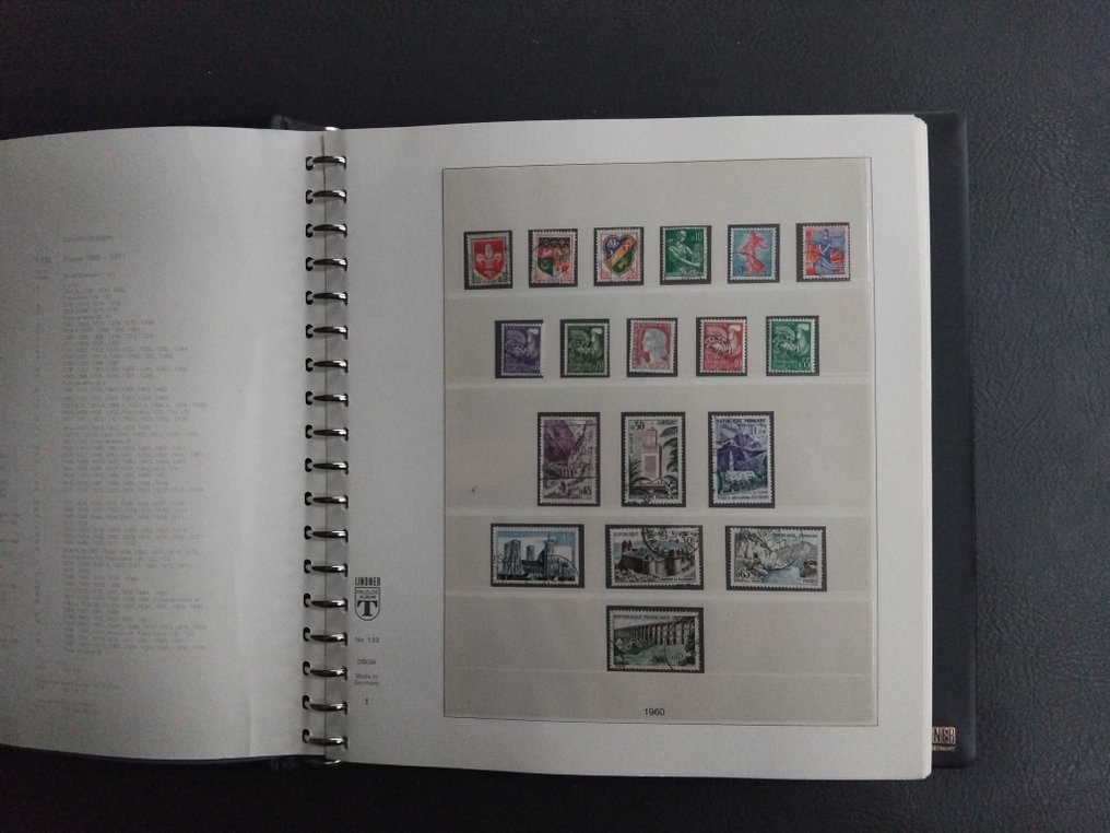 Γαλλία 1960/1975 - Συλλογή με γραμματόσημα N/O + FDC (Αεποσταλμένα, Υπηρεσία Tp, Τέλη & Πρέο) σε άλμπουμ Lindner. - // Cote Y&T & Accessoire en très bon état. #1.0