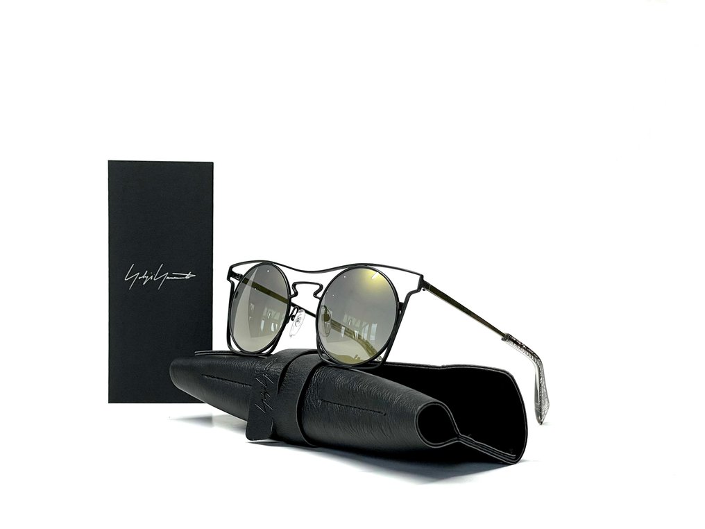 Yohji Yamamoto - YY7005, Titanium, matte & gloss, Special Matte Haze-Mirror filter, Style 004 MATT BLACK GOLD *New - Óculos de sol Dior #1.0