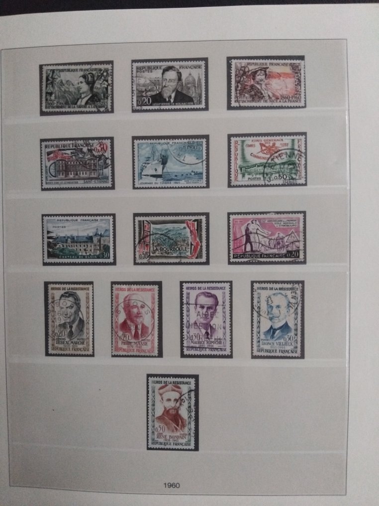 Γαλλία 1960/1975 - Συλλογή με γραμματόσημα N/O + FDC (Αεποσταλμένα, Υπηρεσία Tp, Τέλη & Πρέο) σε άλμπουμ Lindner. - // Cote Y&T & Accessoire en très bon état. #3.2