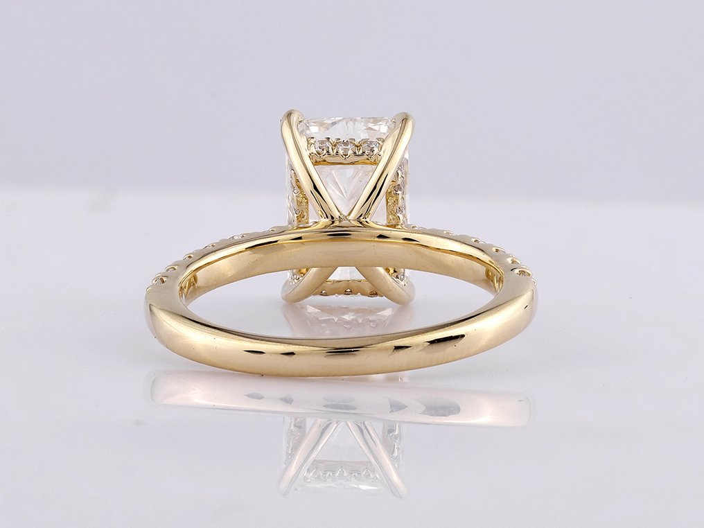 Sormus - 14 kt. Keltakulta - 3.59ct. tw. Timantti (Laboratoriossa kasvatettu) - Timantti #3.2