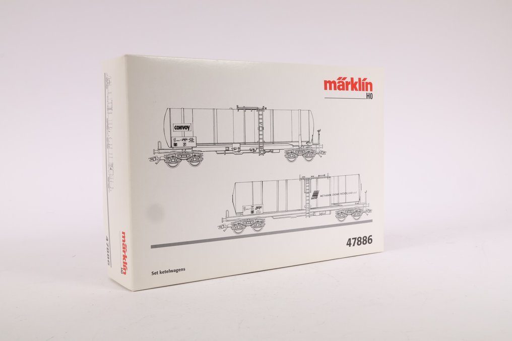Märklin H0 - 47886 - Set di vagoni merci di modellini di treni (1) - Set di due pezzi di ketelwagens, MCN e Convoy - NS #3.2