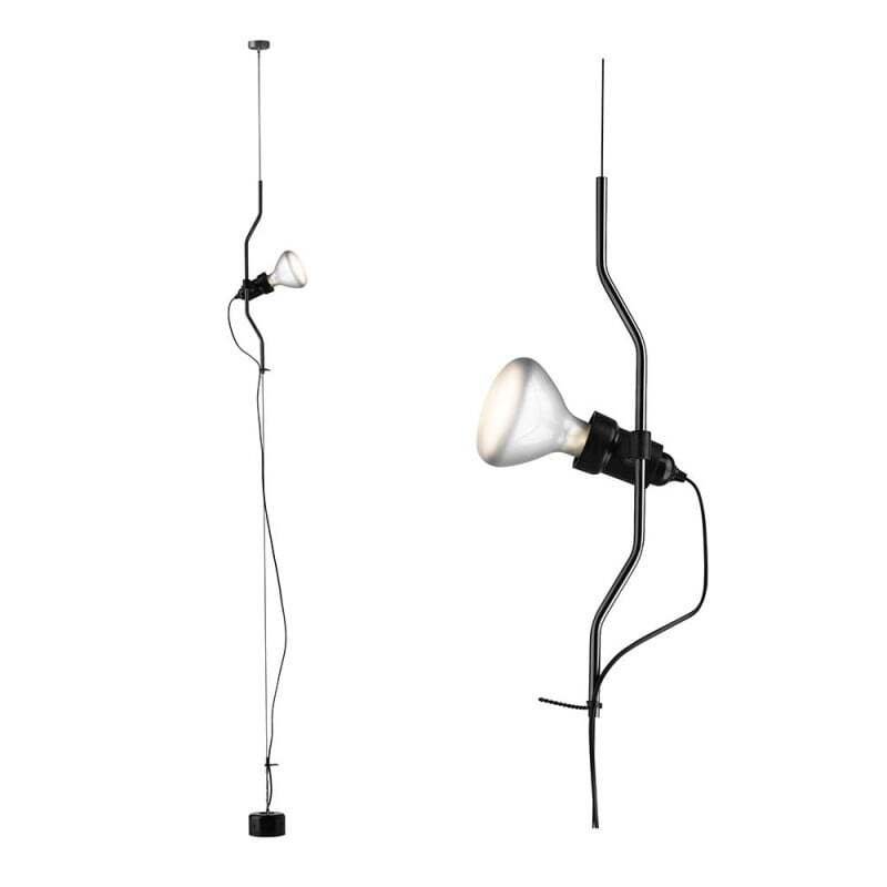 Flos - Achille Castiglioni - Parentesi - Lampada - Nera dimmerabile - Alluminio #1.0