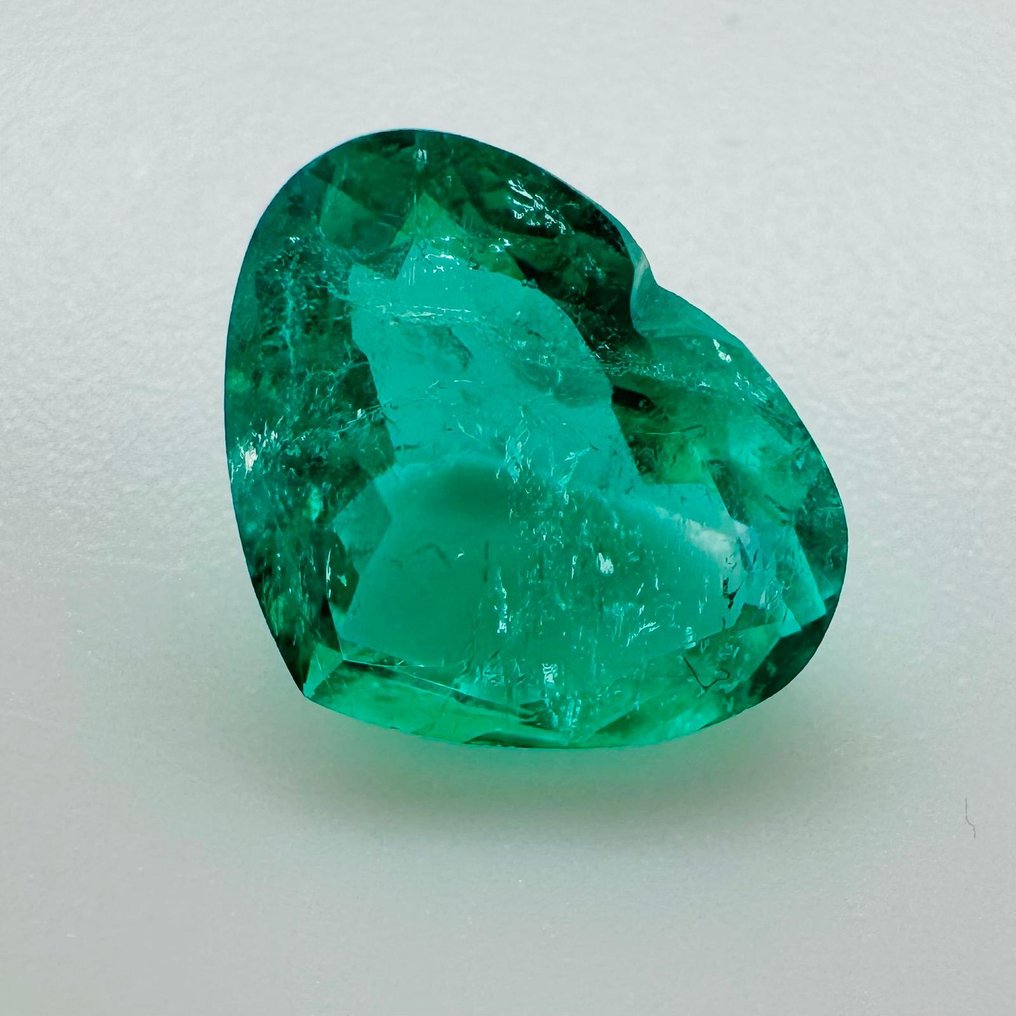1 pcs Grønn Smaragd - 2.86 ct - Edelstensundersøkelse sveitsisk laboratorier (GRS) #3.2