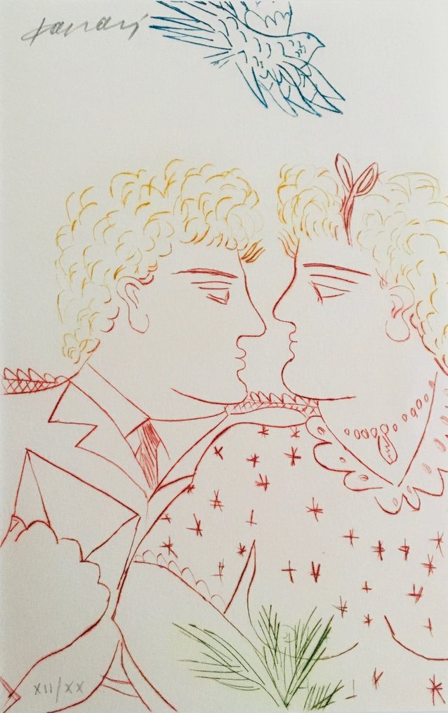 Alekos Fassianos (1935-2022) - Serena - Pointe-sèche originale signée #1.0