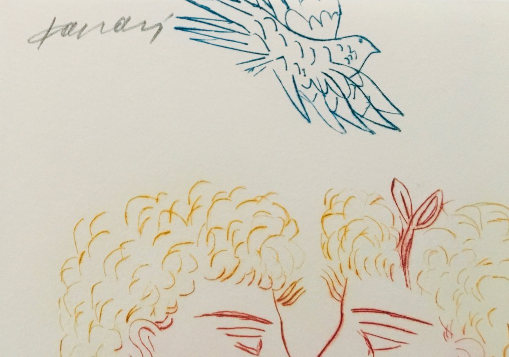 Alekos Fassianos (1935-2022) - Serena - Pointe-sèche originale signée #4.3