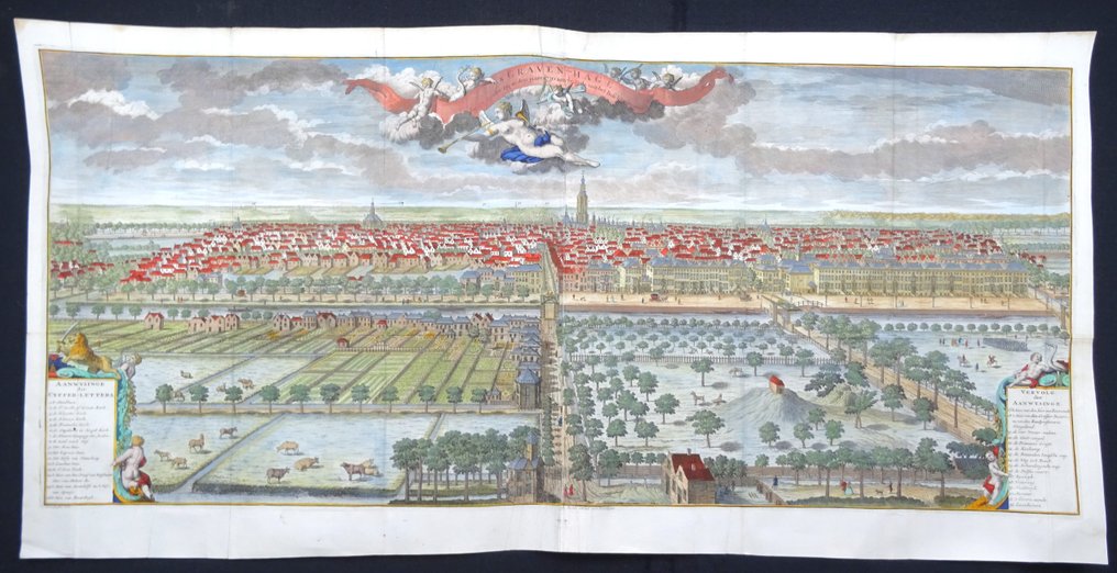 Netherlands - The Hague; Jacob de Riemer / Reinier Boitet / J. van Giessen - 's Graven-hage. Zoo als dezelve zig in den jaar 1730 aan de zyde van het Bosch vertoont - 1721-1750 #1.0