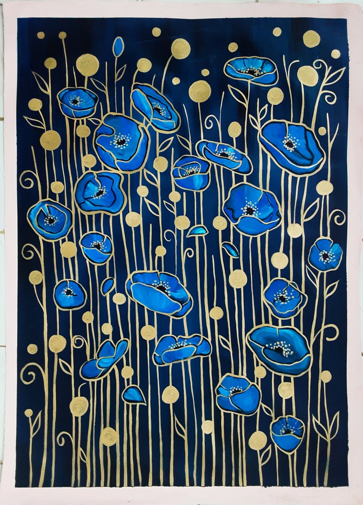 Yadiel Gonzàlez  (XX-XXI) - Flores azules #4.3