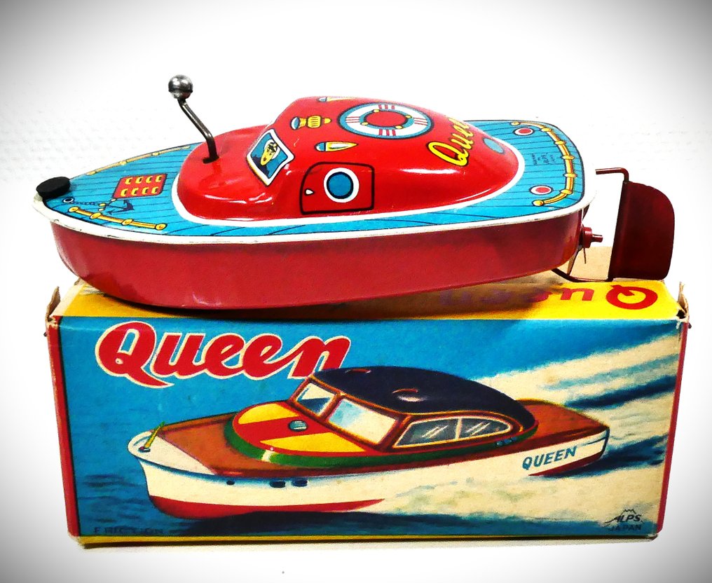 Alps (Japan) - Tin toy - 1960's Speedboot / Cruiser Queen, Boxed - Japan -  auction online Catawiki