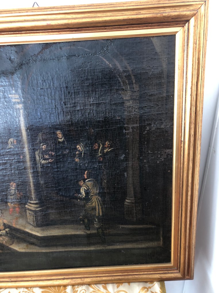 Ιταλική σχολή (XVIII) - Scena sacra all’interno di una cripta con personaggi #4.3