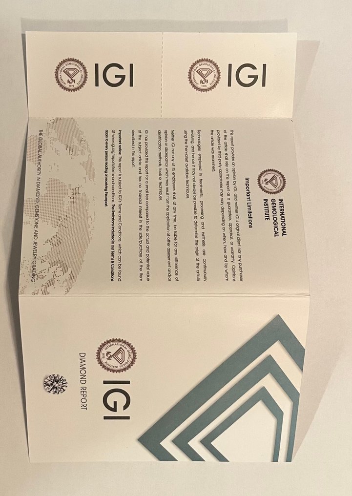 1 pcs Διαμάντι  (Φυσικό)  - 0.30 ct - Στρογγυλό - D (άχρωμο) - VVS1 - International Gemological Institute (IGI) #1.0