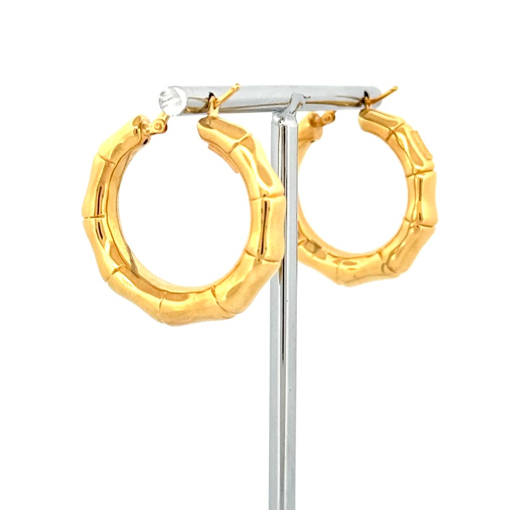 Handmade - Boucles d'oreilles - Bambù - 5.6 g - 18 carats Or jaune - Il Gioiello #1.0