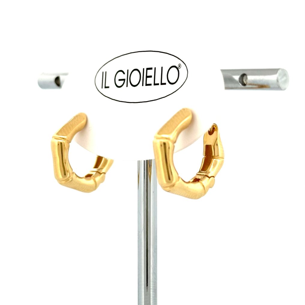 Handmade - Boucles d'oreilles - Bambù - 3.6 g - 18 carats Or jaune - Le bijou #1.0