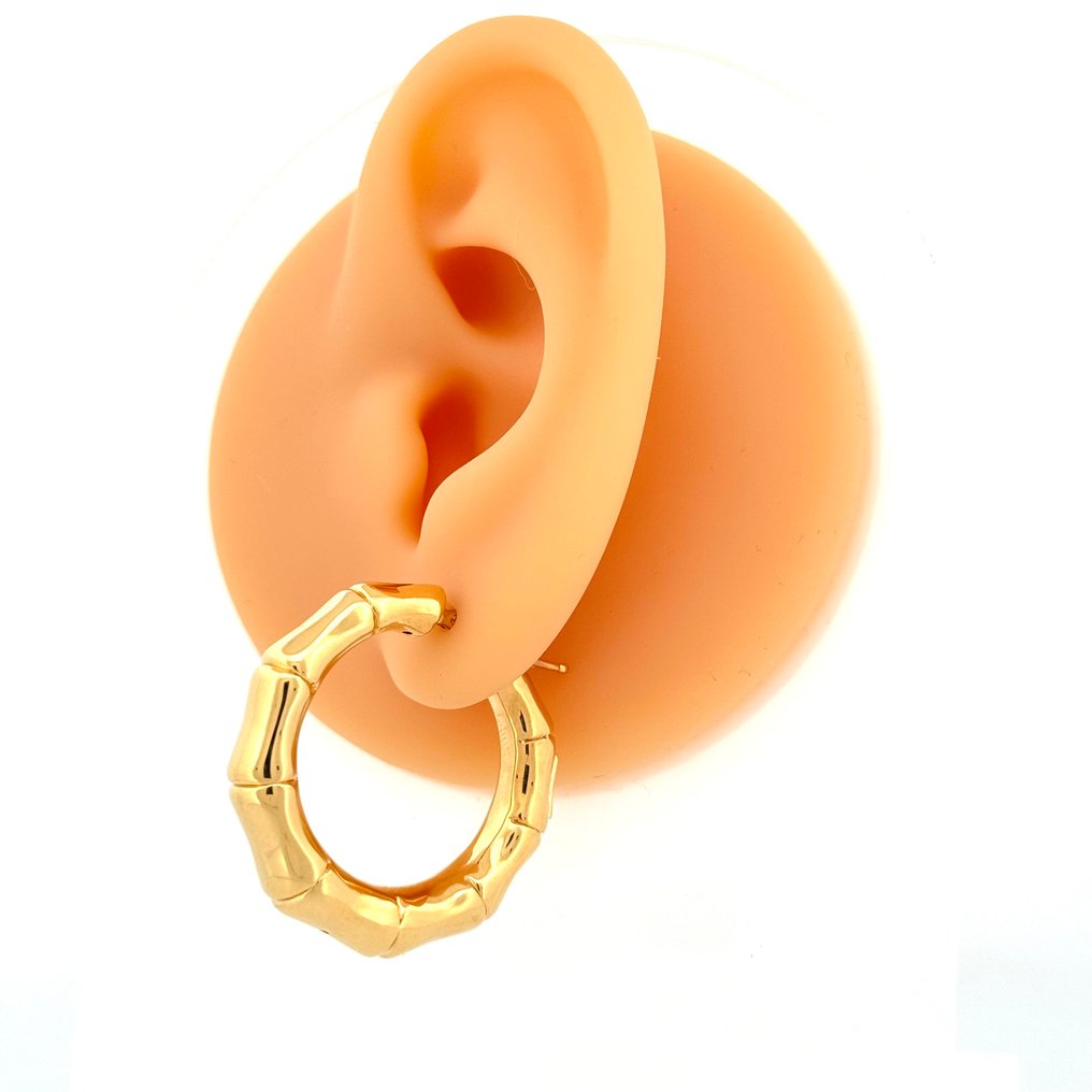 Handmade - Boucles d'oreilles - Bambù - 5.6 g - 18 carats Or jaune - Il Gioiello #2.1