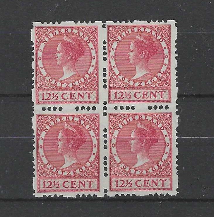 Netherlands 1928 - Four-sided Rolling Bearing - NVPH R46 in postfris blokje van 4 #1.0