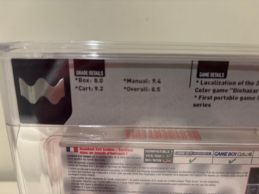 Nintendo - Gameboy Color - “Resident Evil Gaiden” WATA Graded. ULTRA RARE - Video game - In original box #4.3