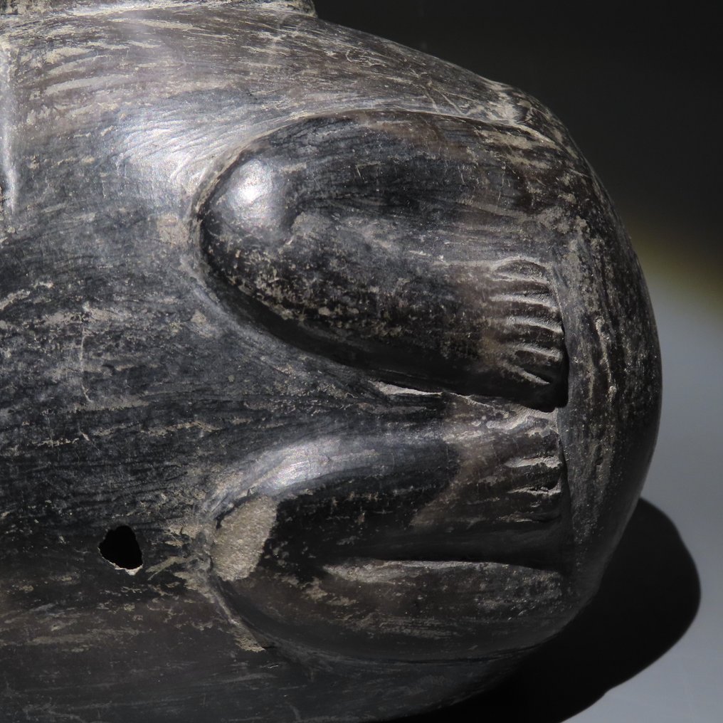 Chimú, Περού Terracotta Πλοίο με αιχμάλωτο. Περίπου 1000 - 1470 μ.Χ. μήκος 23 εκ. Ισπανική άδεια εισαγωγής. #4.3