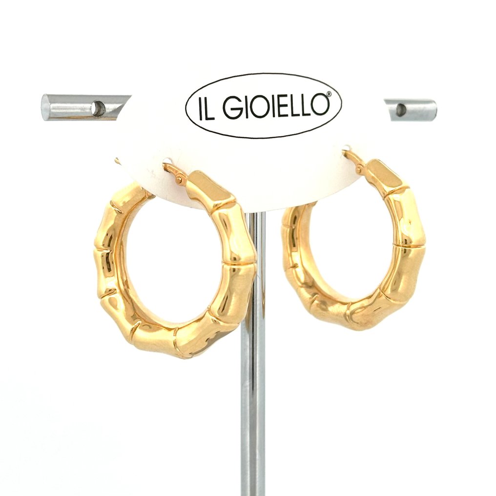 Handmade - Boucles d'oreilles - Bambù - 5.6 g - 18 carats Or jaune - Il Gioiello #4.3