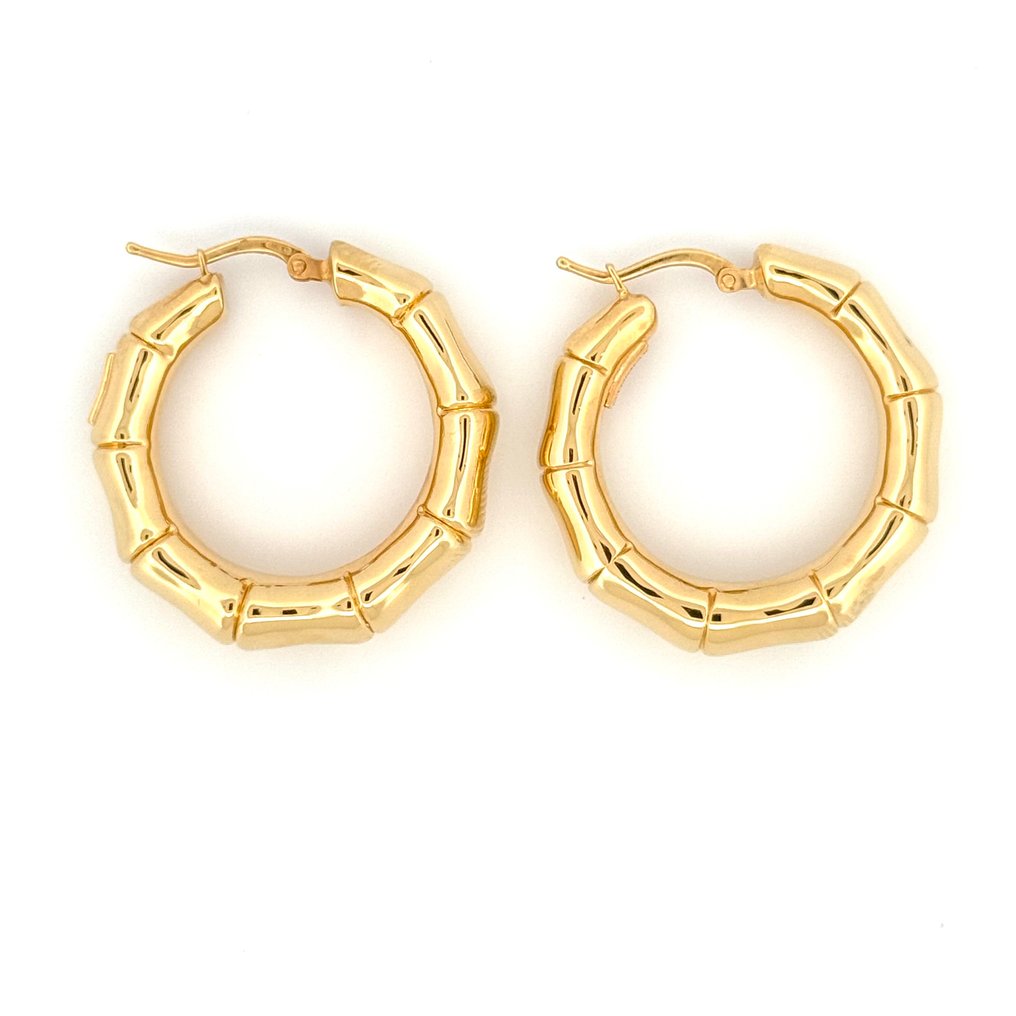 Handmade - Boucles d'oreilles - Bambù - 5.6 g - 18 carats Or jaune - Il Gioiello #1.0