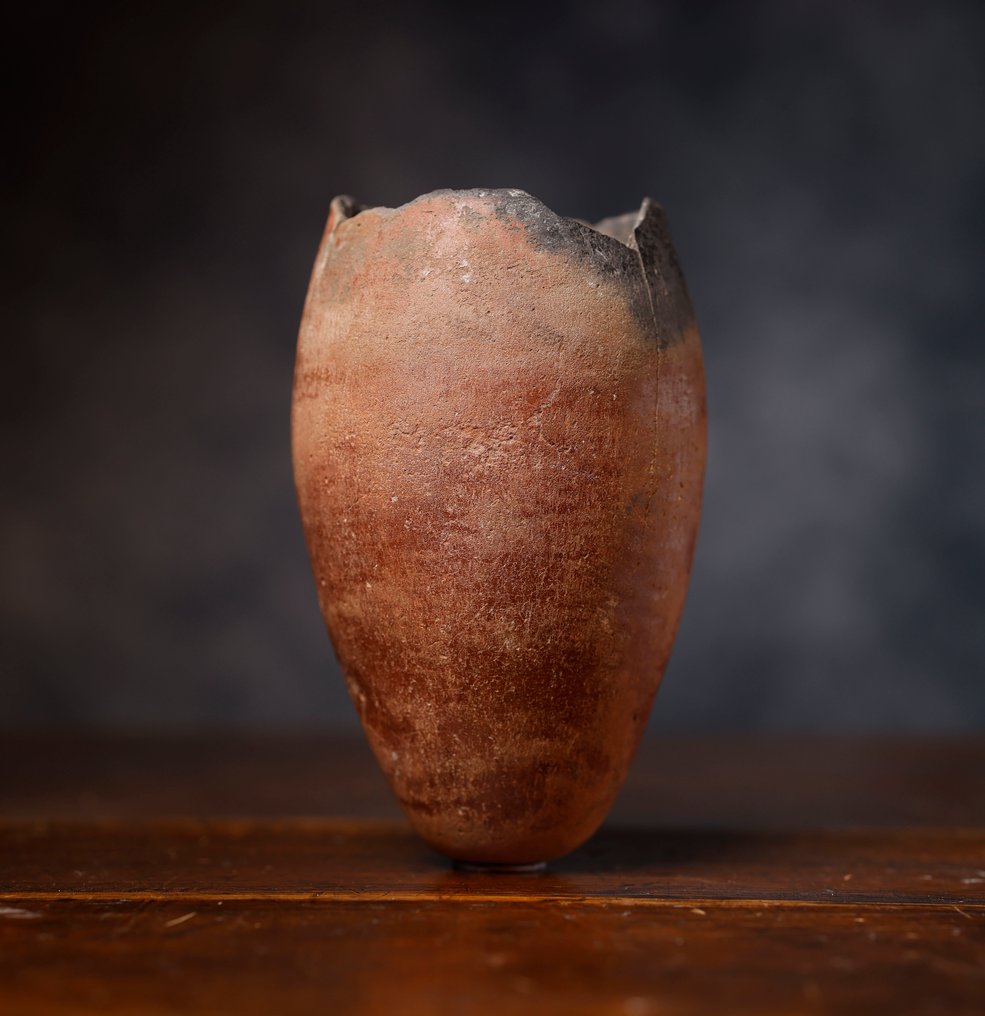 Αρχαία Αίγυπτος Προδυναστικό αγγείο με μαύρο πάνω μέρος. - 14.5 cm #2.1