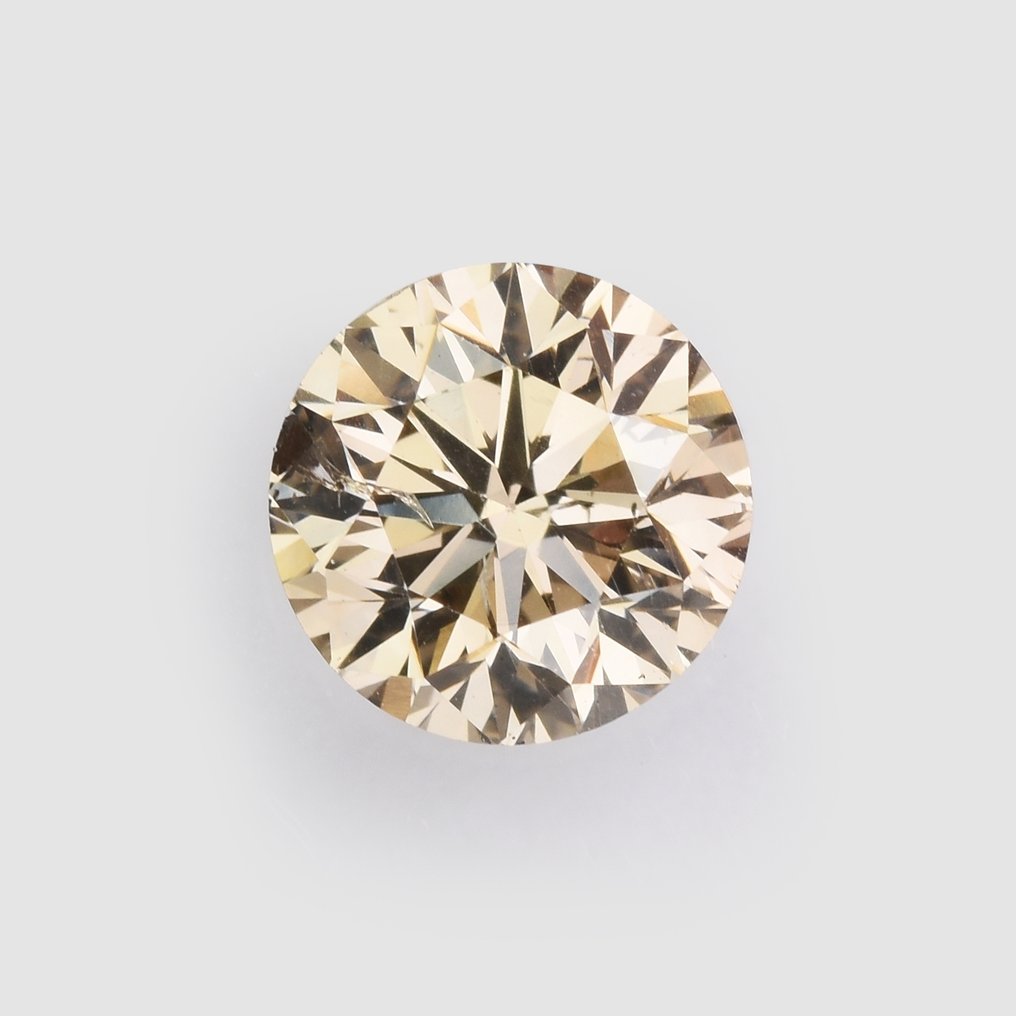 1 pcs 钻石  (天然色彩的)  - 0.74 ct - 圆形 - Light 棕色 黄色 - SI2 微内含二级 - 国际宝石研究院（IGI） #1.0