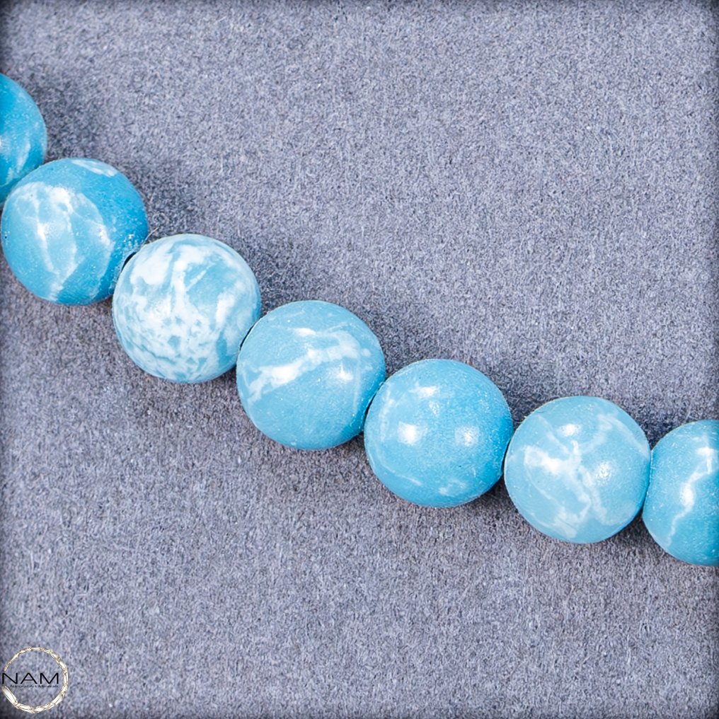 非常罕见的天然蓝色海洋拉利玛石 项链 - 242.2克拉- 48.44 g #2.1