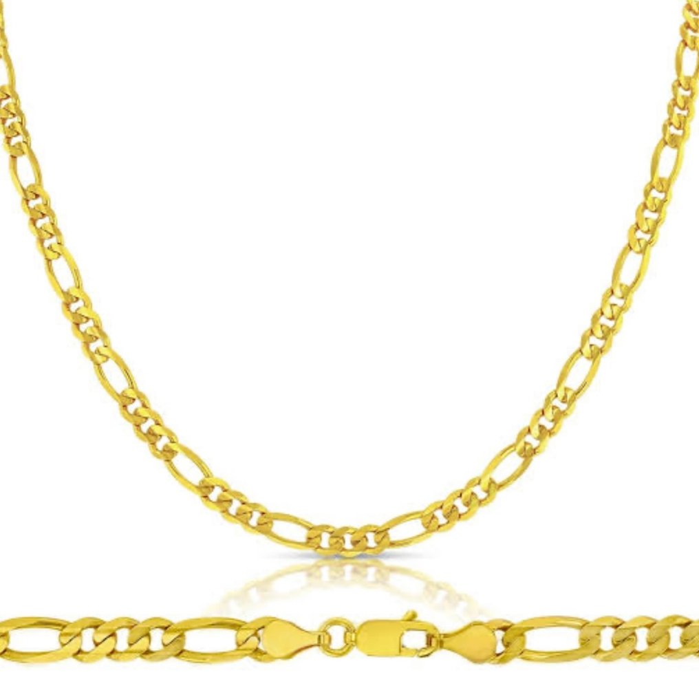 Handmade - Αλυσίδα - 14 καράτια Κίτρινο χρυσό - Figaro Chain - 2,40 mm #1.0