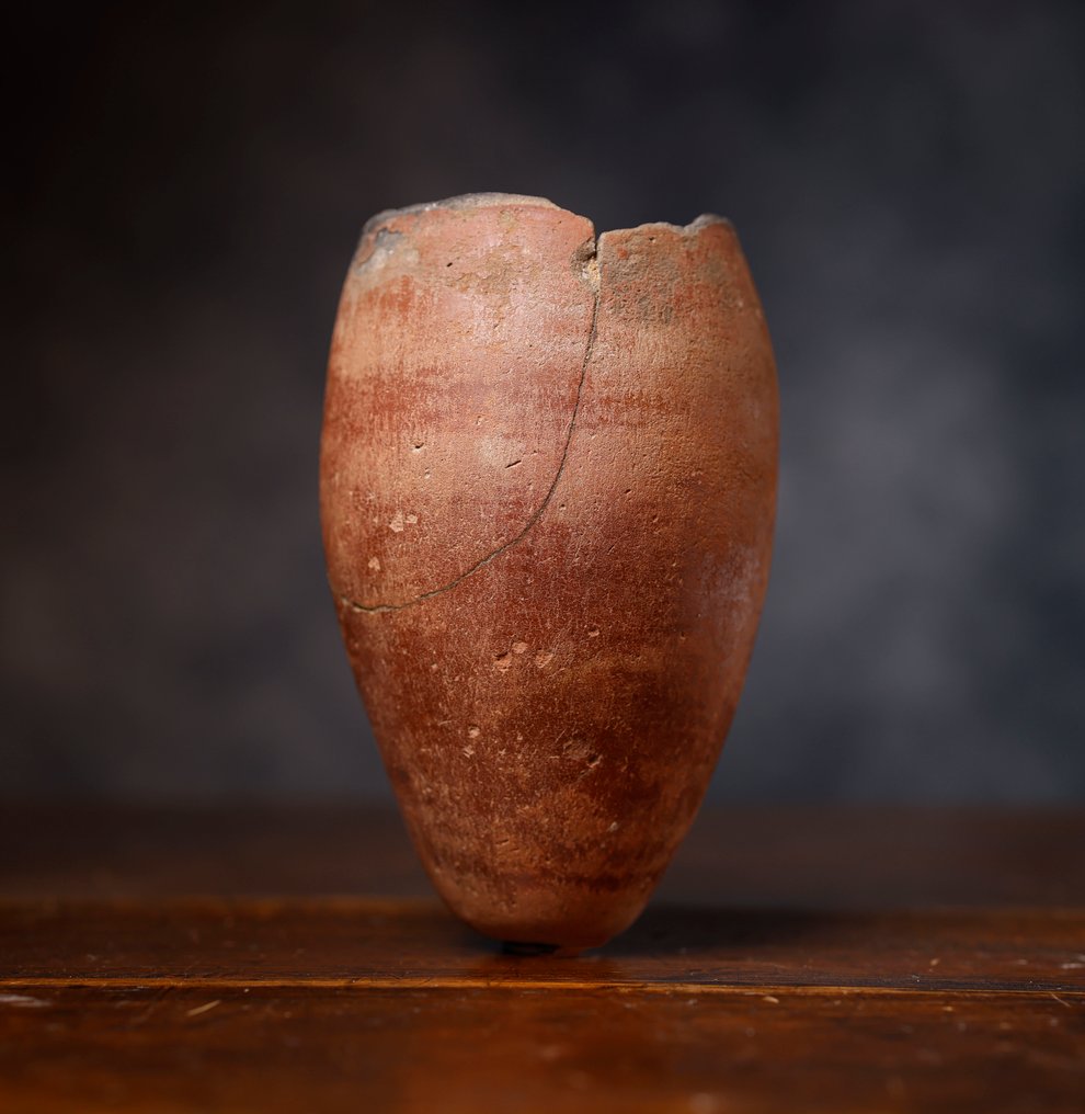 Αρχαία Αίγυπτος Προδυναστικό αγγείο με μαύρο πάνω μέρος. - 14.5 cm #1.0