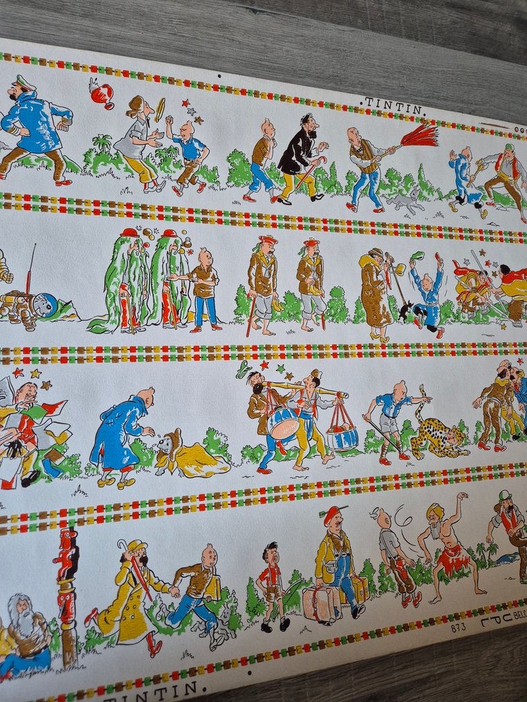 Kuifje Tim und Struppi - Papier - 2,5 m - 40er/50er Jahre #1.0