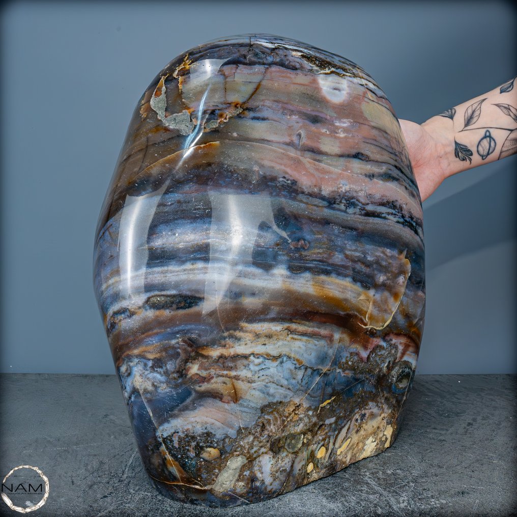 自然带纹的玛瑙自由形状 来自巴西- 19370.33 g #2.1