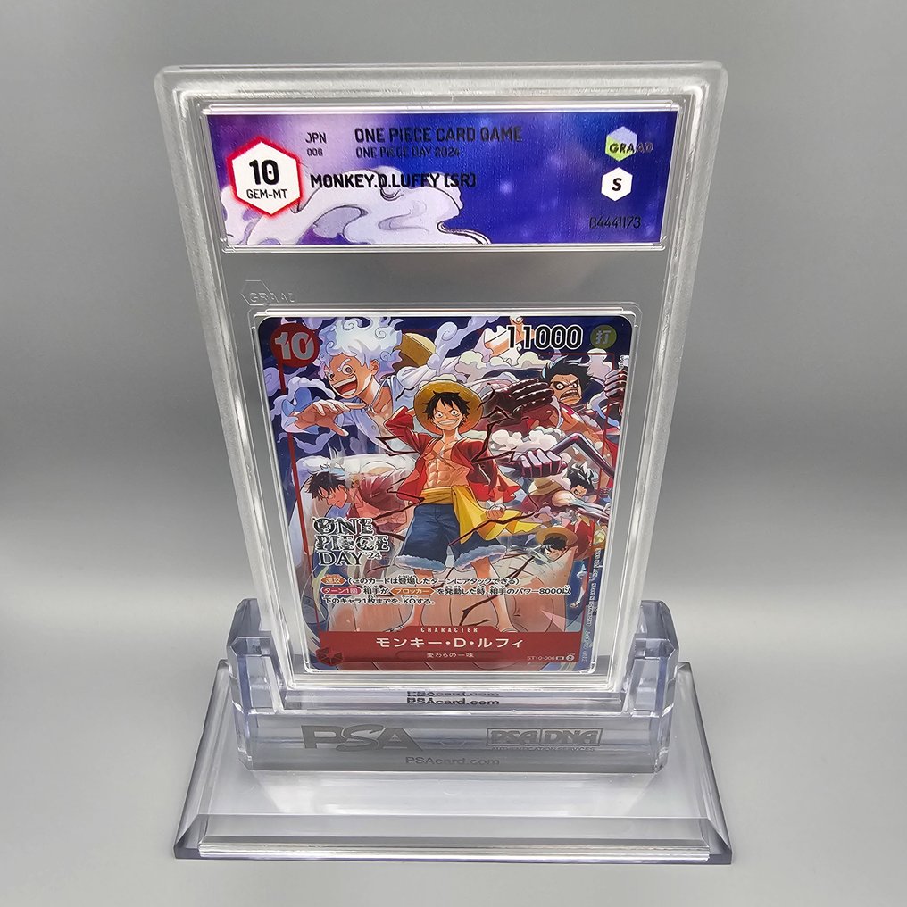One Piece Graded card - One Piece Day '24! Monkey.D.Luffy ST10-006 SR - Graad 10 #4.3